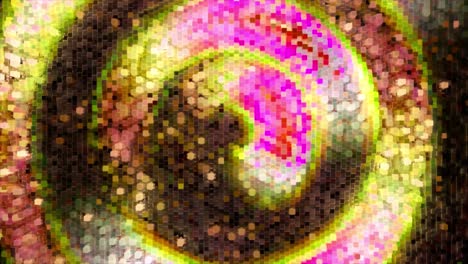espiral de mosaico abstractamente colorido