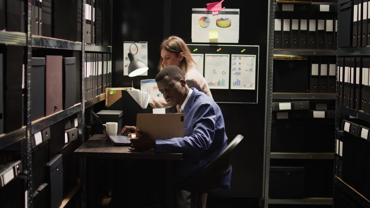 Office work with man and woman