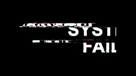 system fail glitch effect text digital tv distortion 4k loop animation
