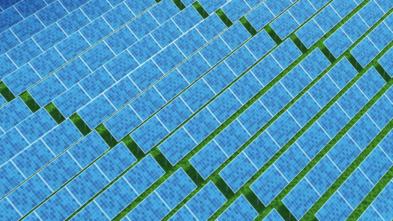 panel solar, concepto de energía solar, renderización en 3d.