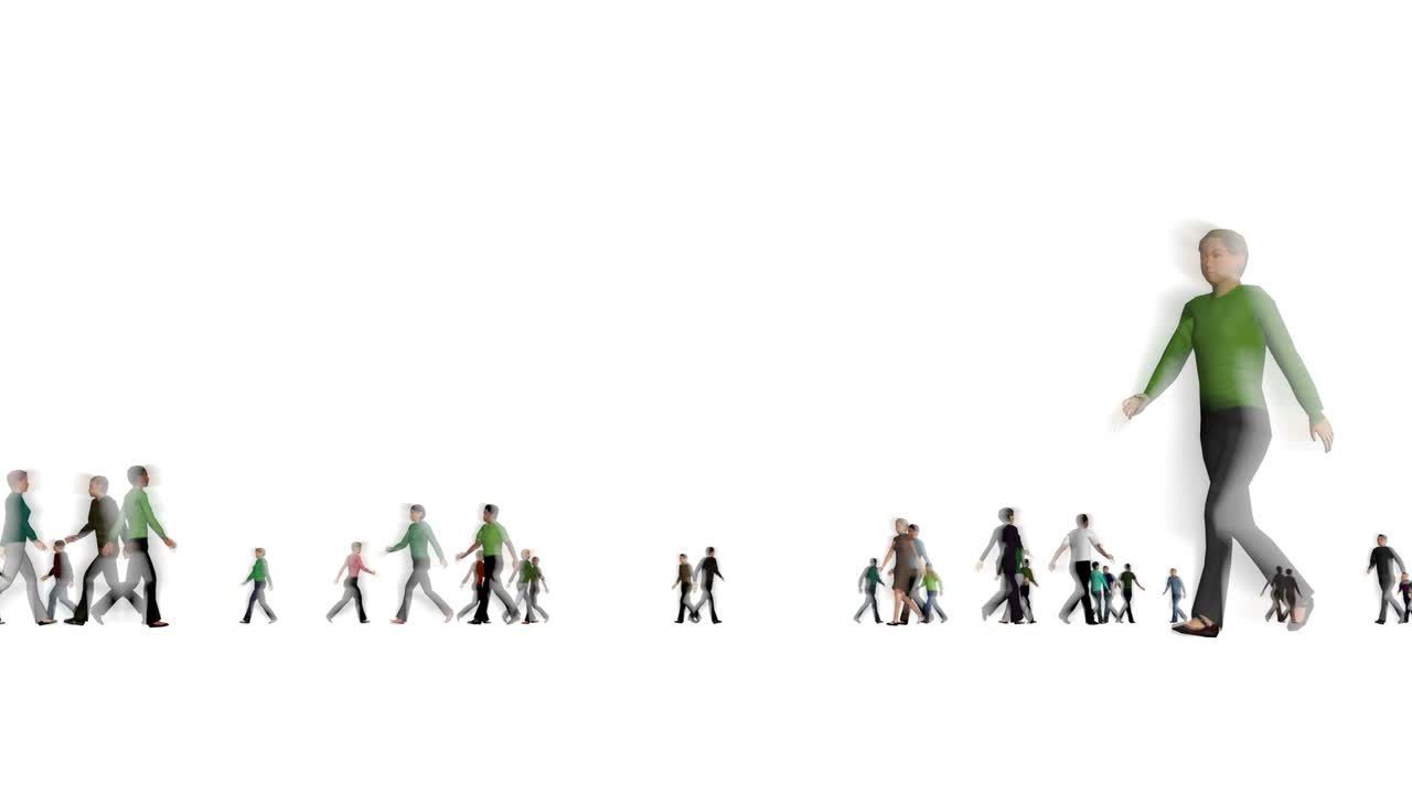 """사람들의 흐릿한 군중, 거리의 날, 도시 생활, 색 뒷면 4k."""