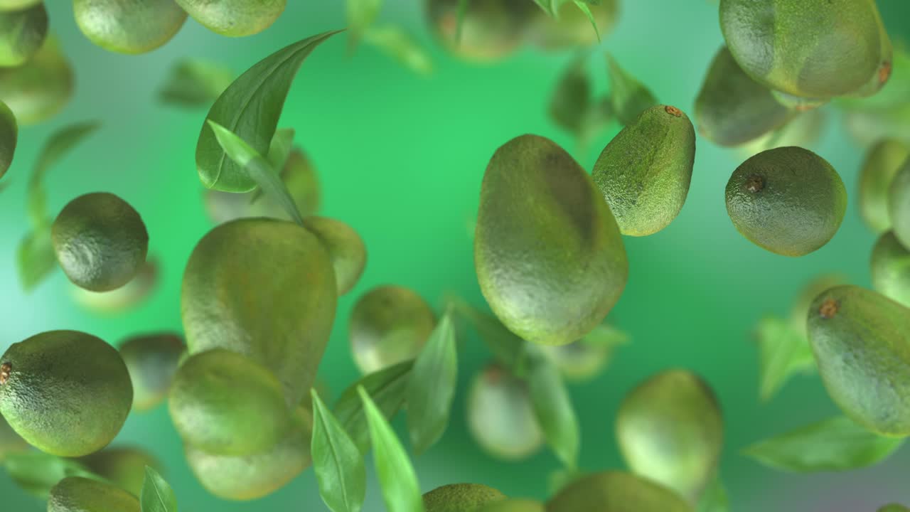 Fresh Avocado fruit loop-able background in slow motion 4K