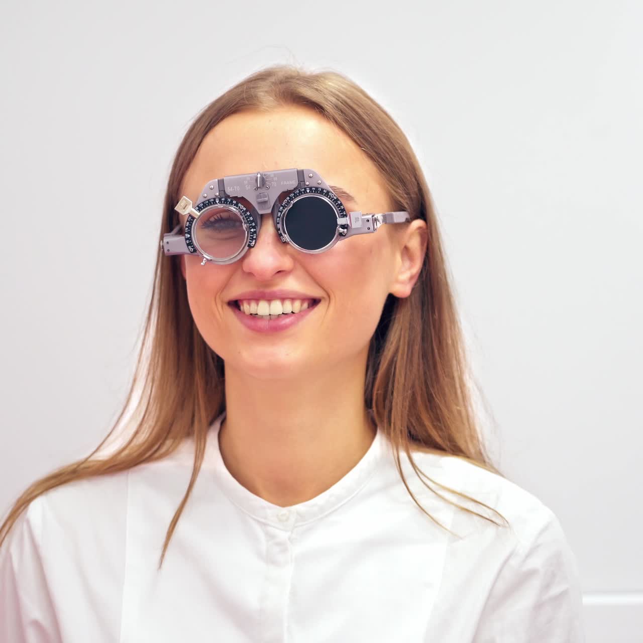 Patient in ophthalmology clinic