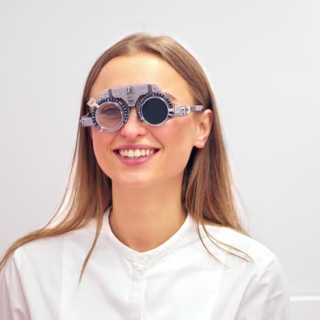 patient in ophthalmology clinic