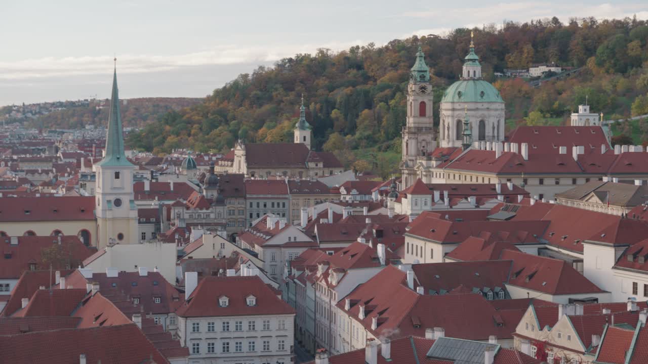 Prague Cityscape with Red Roofs