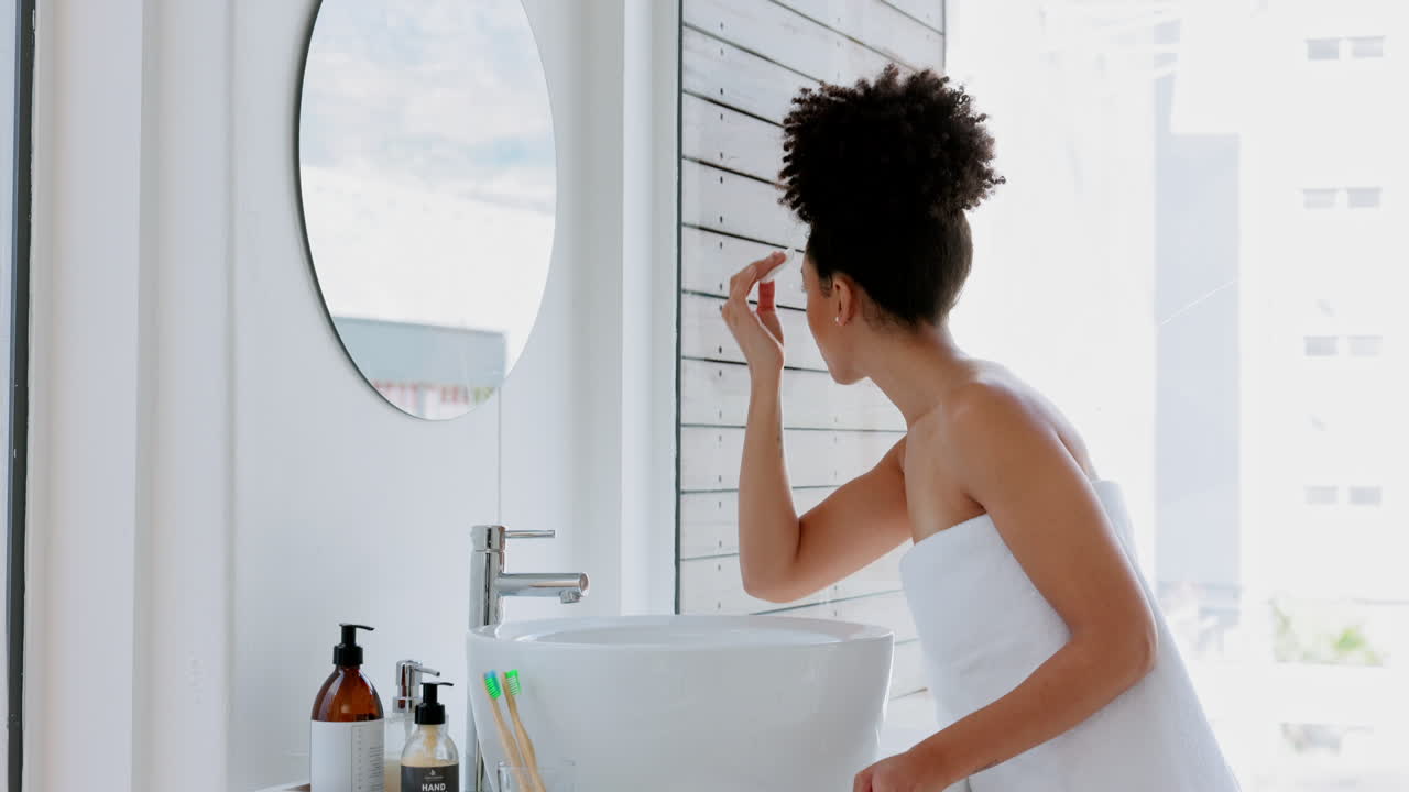 Skincare, black woman and beauty