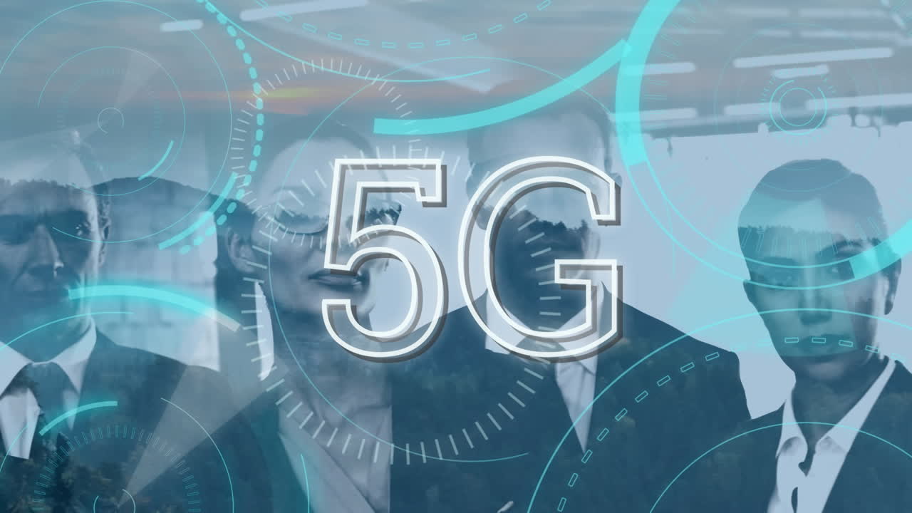 uomini d'affari che usano il 5g