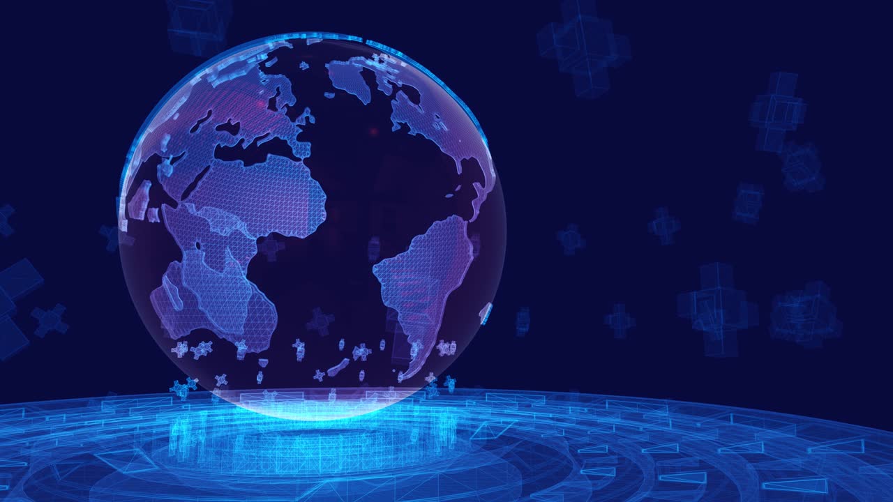 3D World News Background Loop