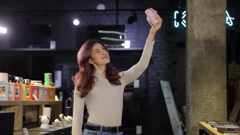 slim smiling girl taking selfie on digital camera 4k 2025 08 04 22 33 20 utc.mov | american, background, buy, buyer