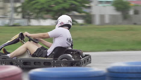 go-karting in the rain