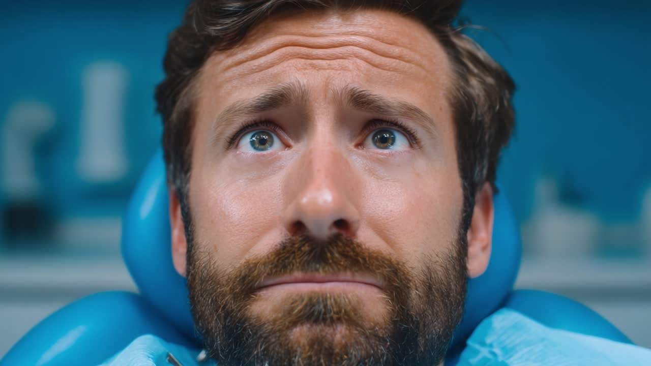 Anxiety and Anticipation: A Patient's Emotional Journey in the Dental Chair from Concern to Relieved Acceptance During Treatment