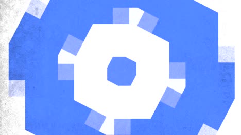 patrón circular contemporáneo azul y blanco con cuadrado central