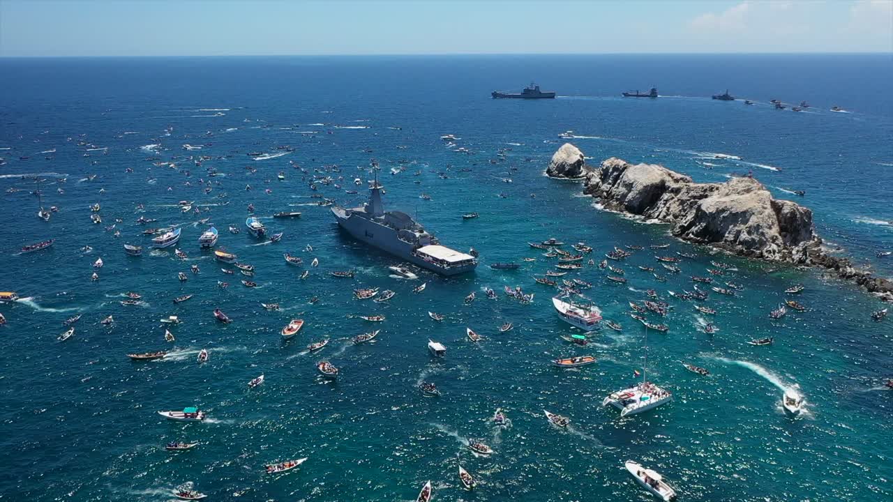 Vibrant Virgin del Valle sea procession with boats, faith, and tradition