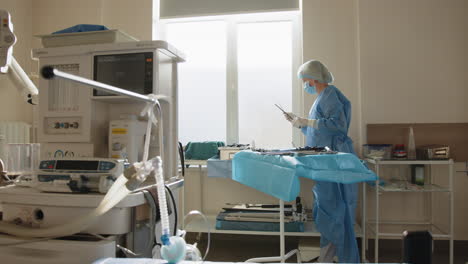 surgical procedure in a hospital