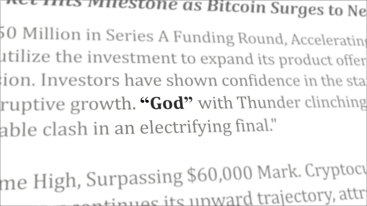 God news headline in different articles