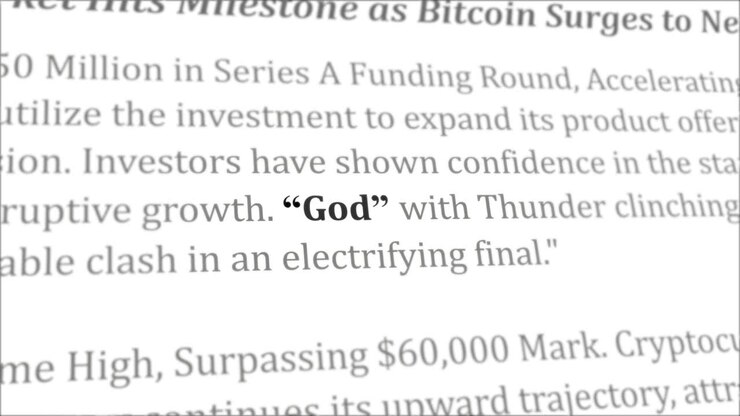 God news headline in different articles