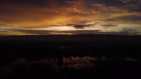 stunning sunset over rural landscape