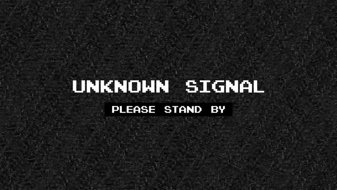 Unknown Signal Please Stand By Message on Static TV Screen