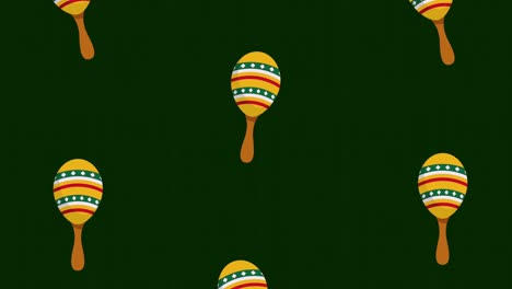mexican maracas instrument pattern animation