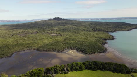 Amazing-aerial-view-of-Rangitoto-Island-volcano