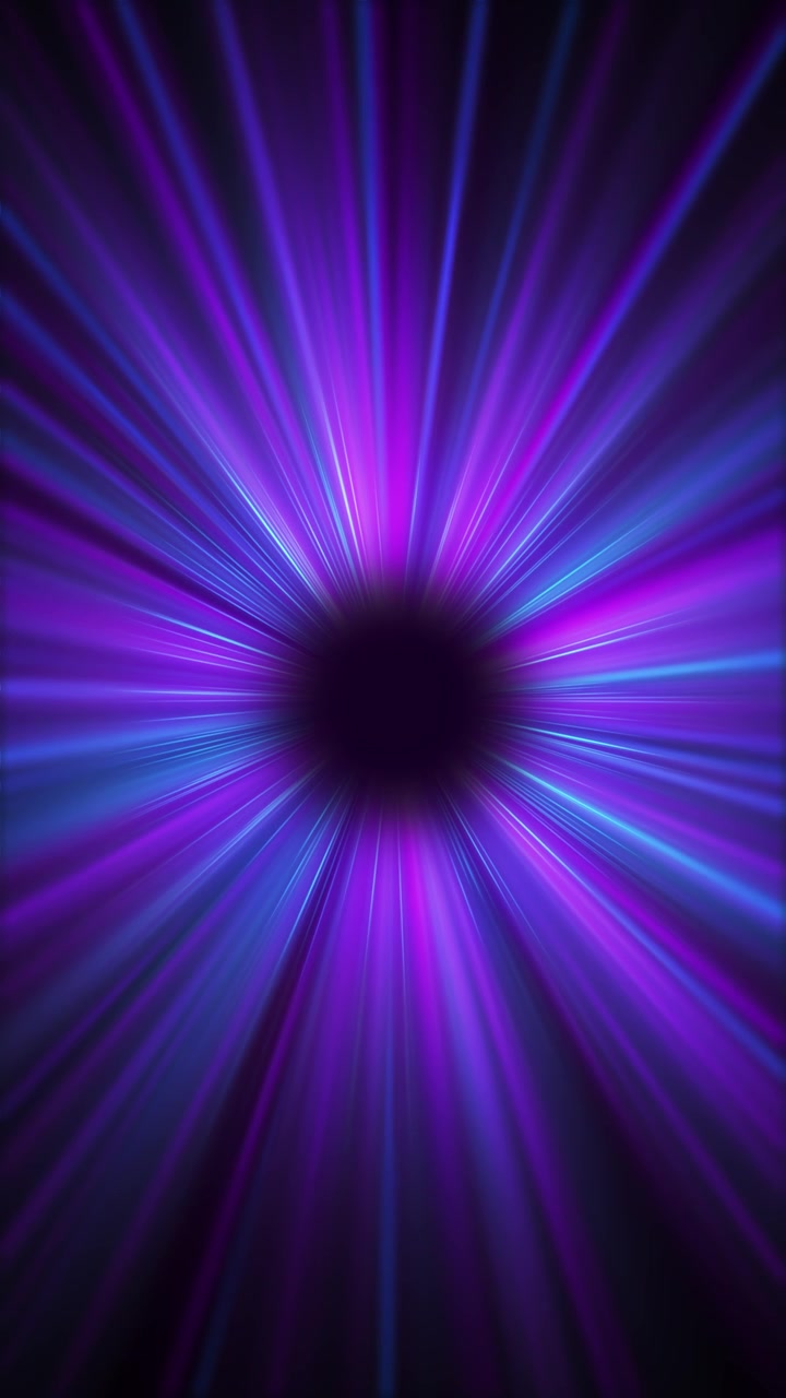 Violet cyan speed tunnel background glowing radial beams dark center and vibrant neon depth for