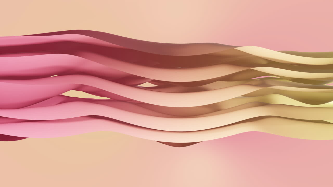 Animation of pink to yellow gradient layers waving over gradient background
