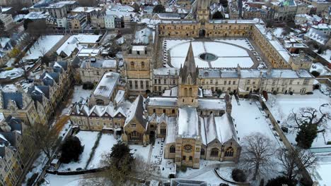 aerial view of central oxford, united kingdom