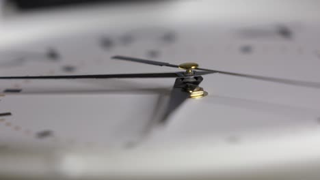 del movimiento de segunda mano en el reloj de pared blanco de la oficina