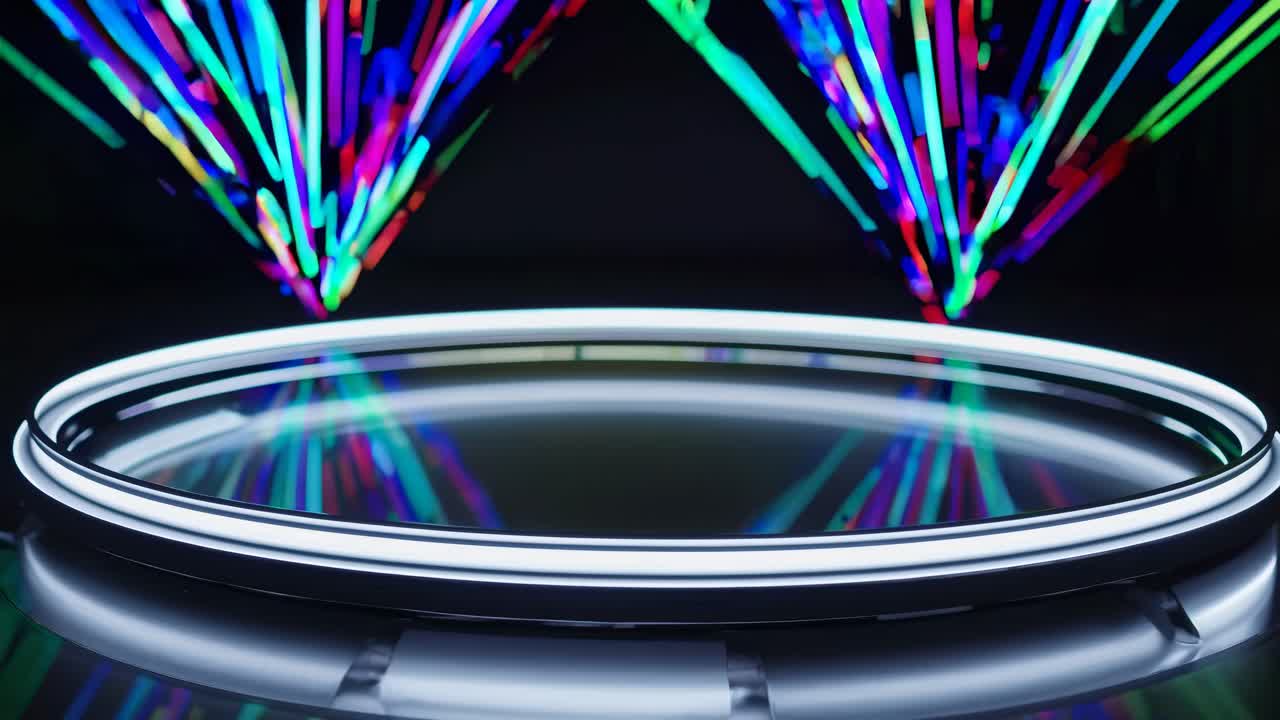 el escenario del anillo brillante futurista