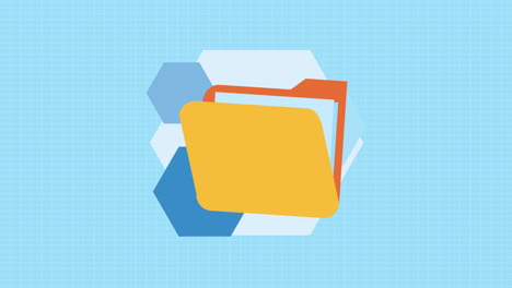 icono de animación del archivo de archivos de carpeta