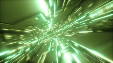 túnel verde y futurista