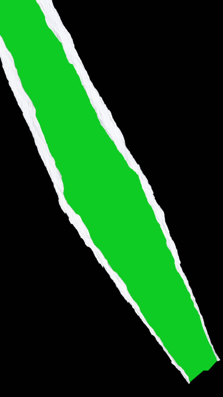 Diagonal Torn Paper Reveal Transition with Green Screen