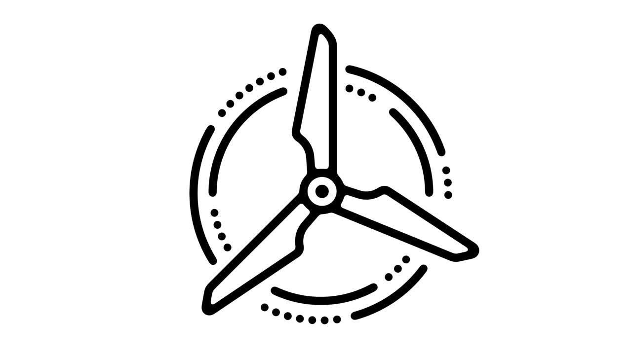 Wind Power Line Motion Graphic