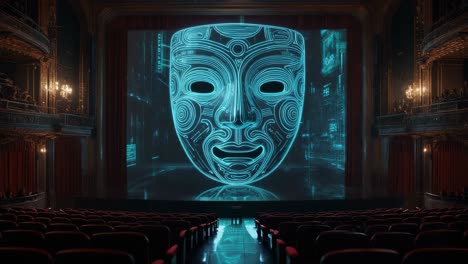 digital mask projection on stage