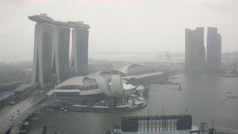 singapore marina bay in cloudy weather