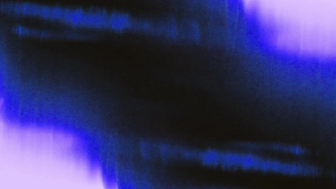 Abstract Digital Glitch Noise Background with Blue and Purple Distortion