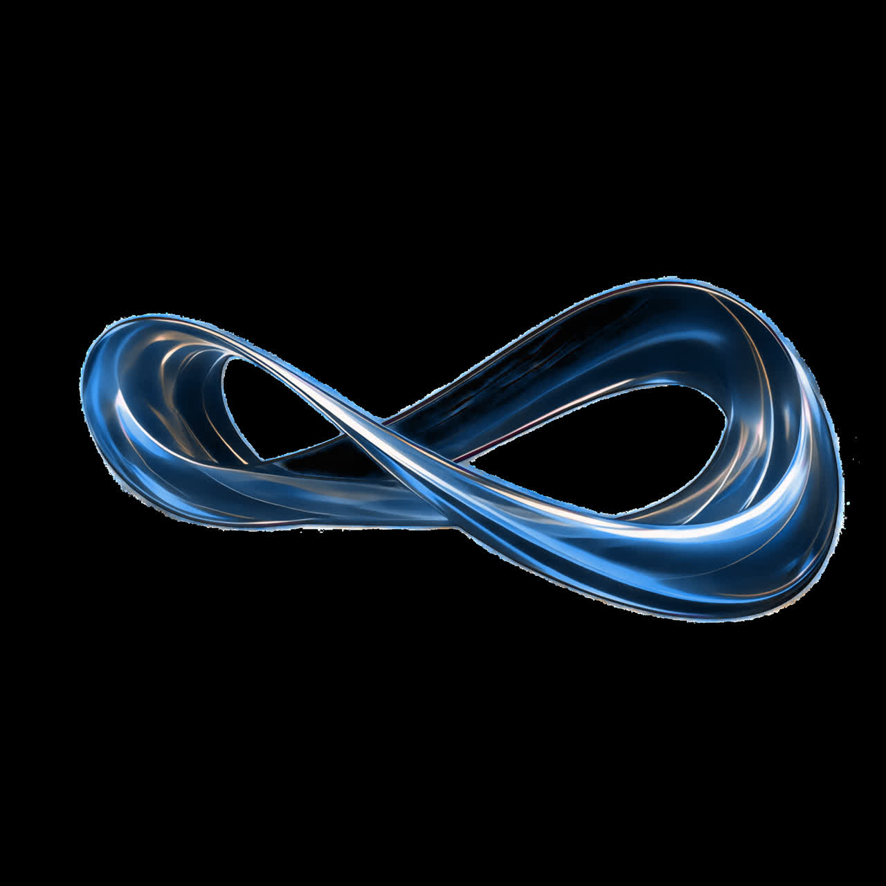 Infinite loop symbol design animation isolated asset, transparent 4K video, alpha channel, ProRes