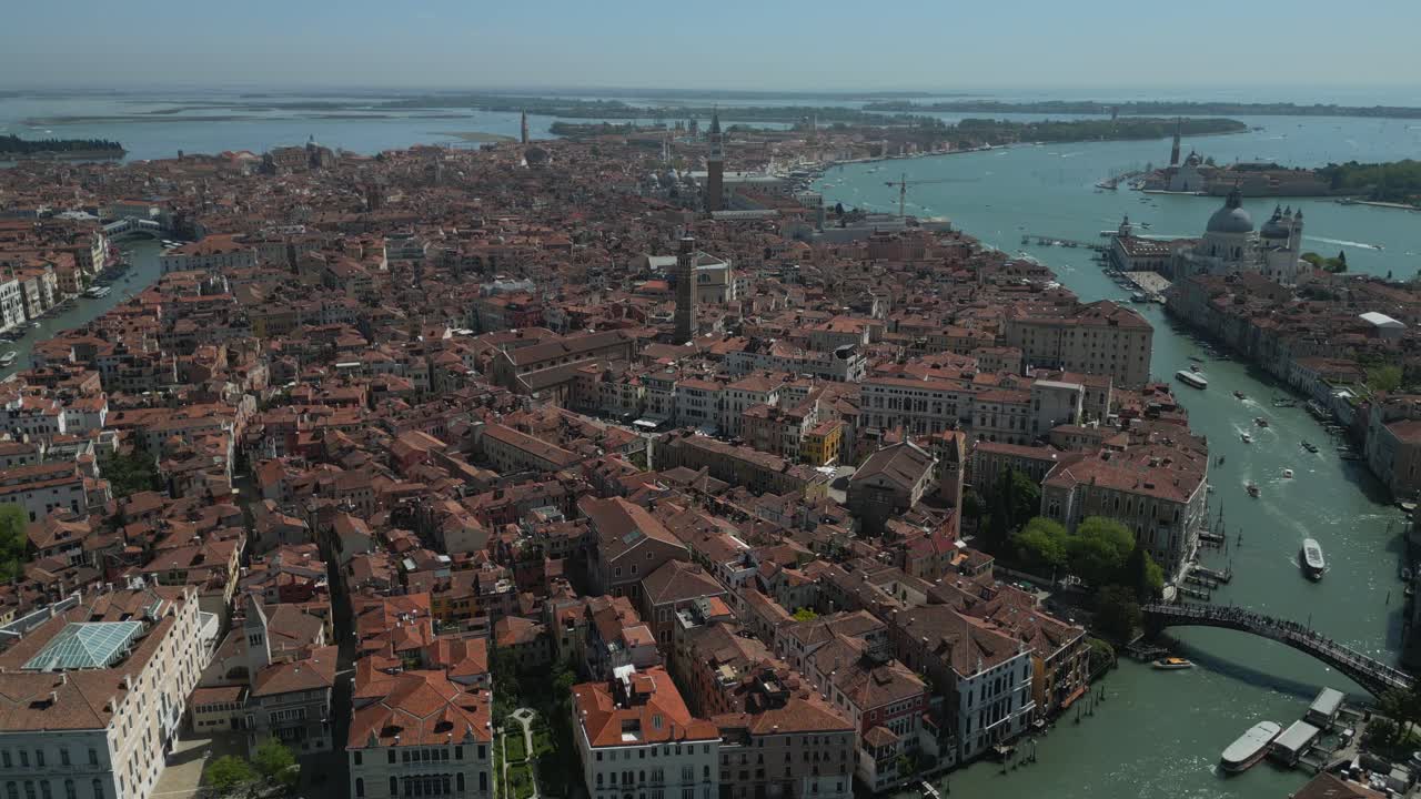 Venice Canal Grande Lagoon- Drone cinematic shot 4k