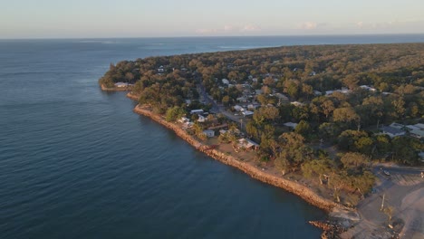 amity point boat ramp and cabarita park on the shore of moreton bay in north stradbroke island, australia