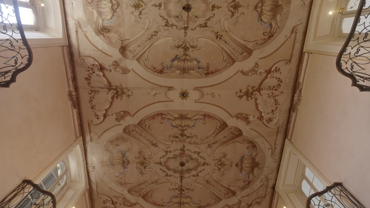 Ornate Ceiling with Chandelier