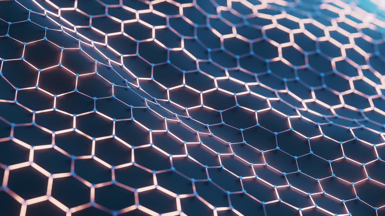 6각형 구조 배경의 루프 애니메이션, 3d 렌더링