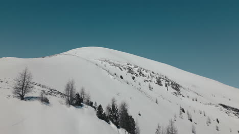snowy mountain under a clear sky