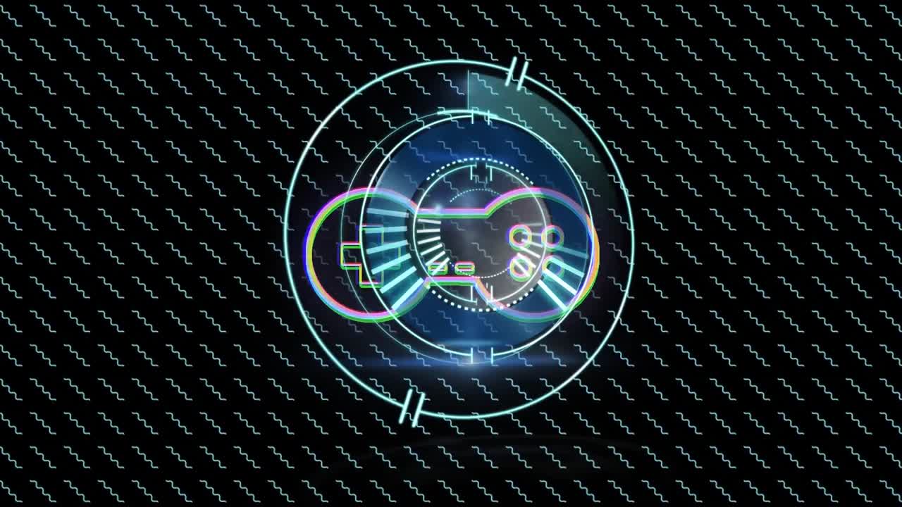 animación del escaneo de alcance sobre el icono y las formas del gamepad.