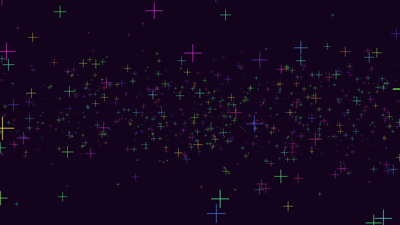 질서 있는 혼란: 검은 바탕에 있는 점들의 다채로운 패턴