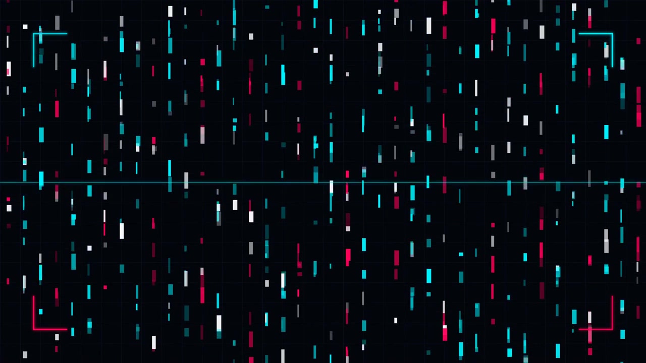 Digital Abstract Background with Moving Vertical Data Lines