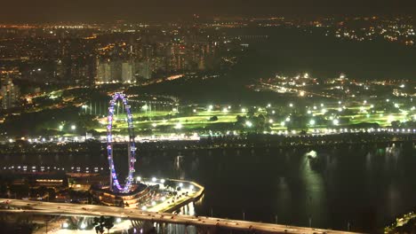 singapore skyline at night