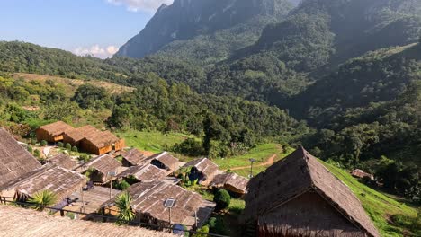 panoramic view of a tranquil mountain village