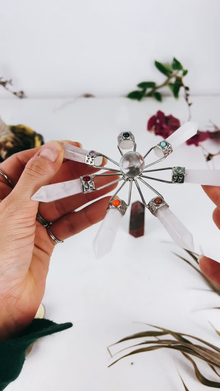 herramientas de curación de cristal blanco