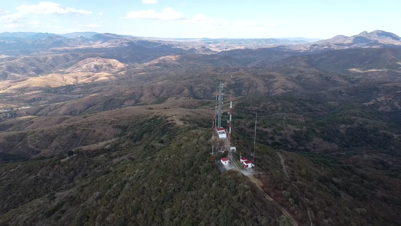 una vista panorámica aérea de los alrededores escénicos de guanajuato, méxico