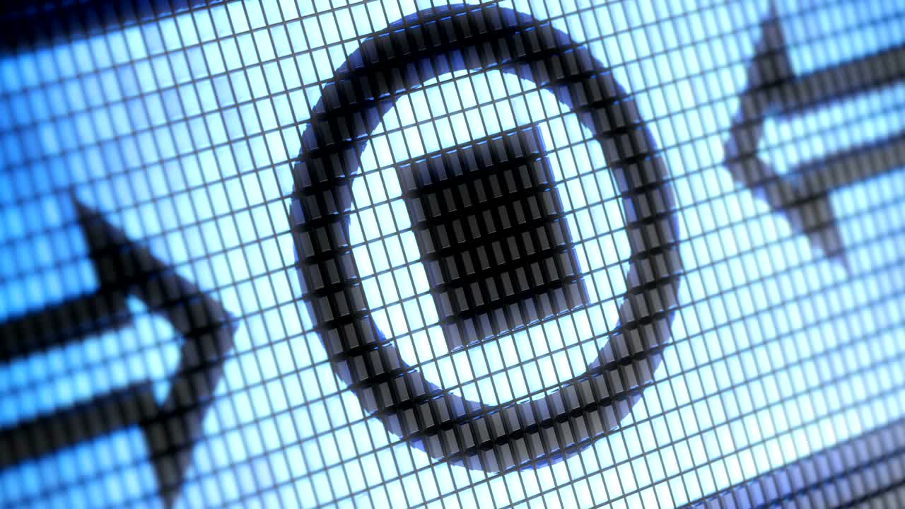 el icono de parada en la pantalla. resolución 4k. bucle.